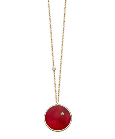 Shop Astley Clarke Ruby Mars Pendant Necklace In Gold