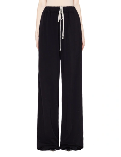 Shop Rick Owens Drkshdw Wide Leg Cotton Pants In Black