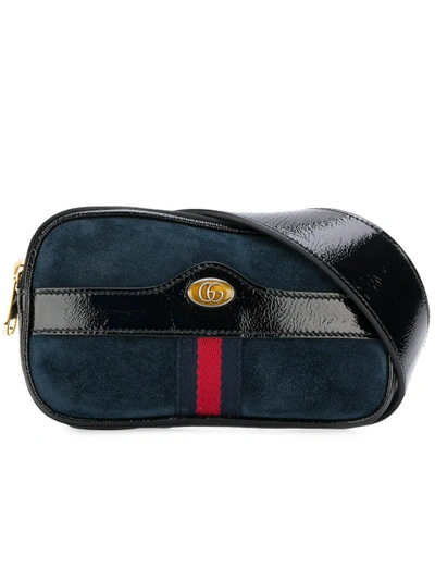 Shop Gucci Ophidia Belt Bag In Blue