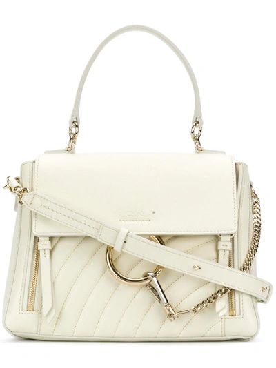 Shop Chloé Faye Day Small Bag In White