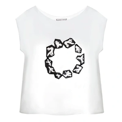 Shop Florence Bridge Broken Coral T-shirt White