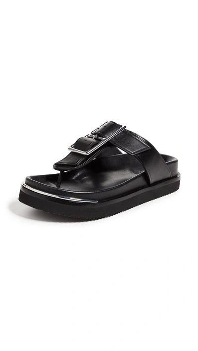 Shop Alexander Wang Corin Flat Sandals In Black