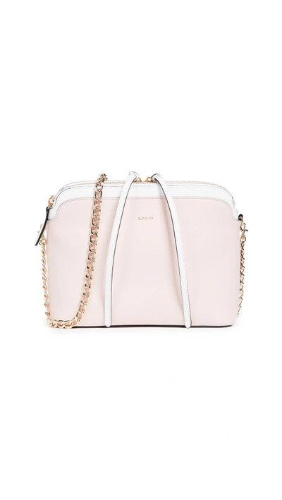 Shop Cuero & Mor Marie Tri Zipper Chain Bag In Spring/white