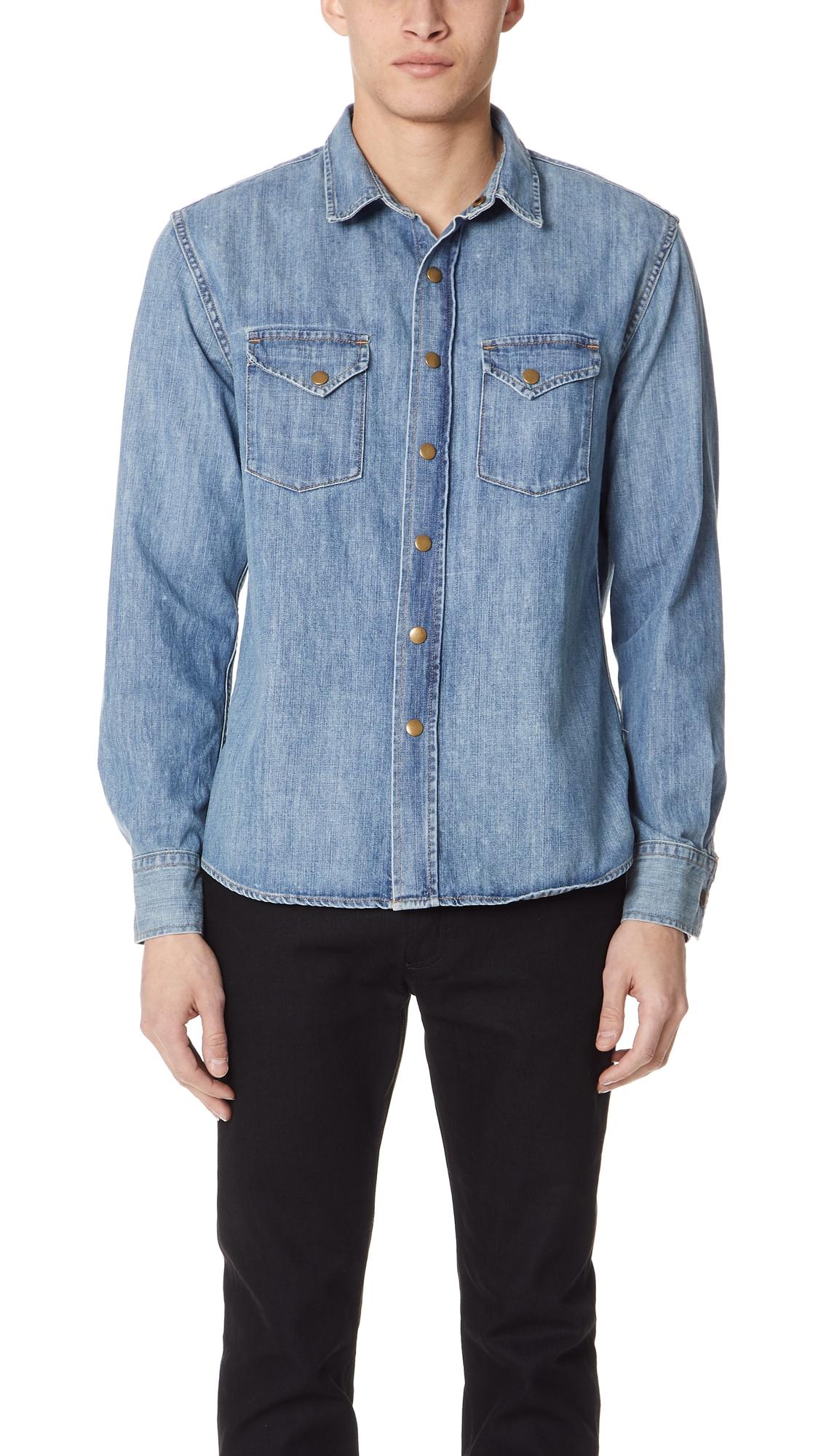 billy reid denim shirt