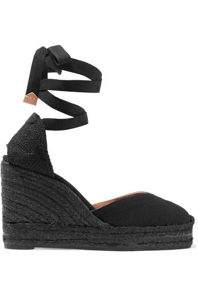 castañer chiara 80 canvas wedge espadrilles