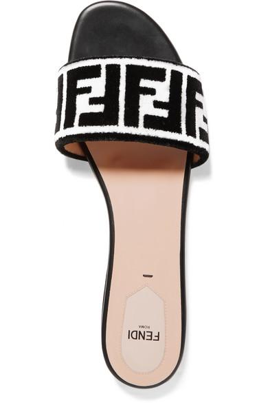 fendi slides velvet