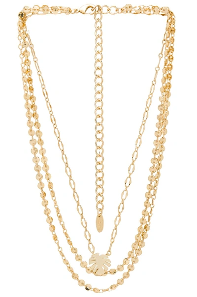 Shop Ettika Layered Palm Necklace In Metallic Gold