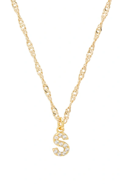 Shop Frasier Sterling S Initial Necklace In Gold