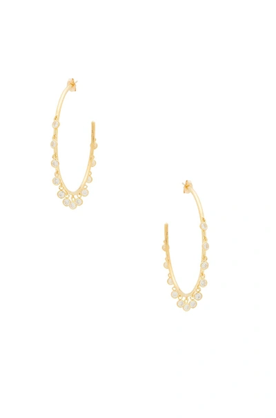 Shop Natalie B Jewelry Odyssey Earrings In Metallic Gold.