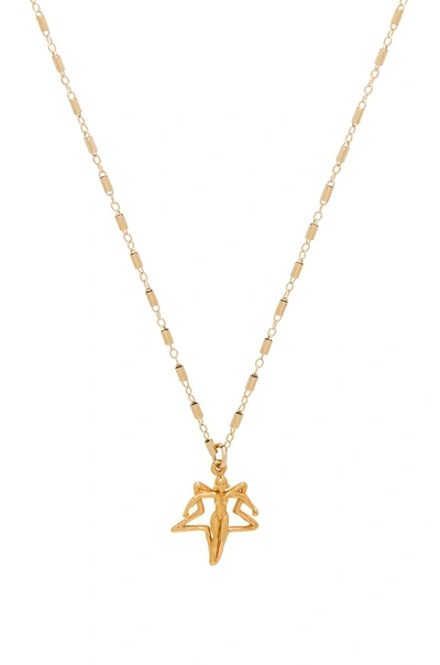 Shop Natalie B Jewelry Empowher Necklace In Metallic Gold