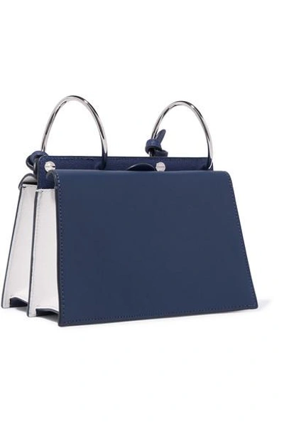 Shop Danse Lente Phoebe Mini Color-block Textured-leather Shoulder Bag
