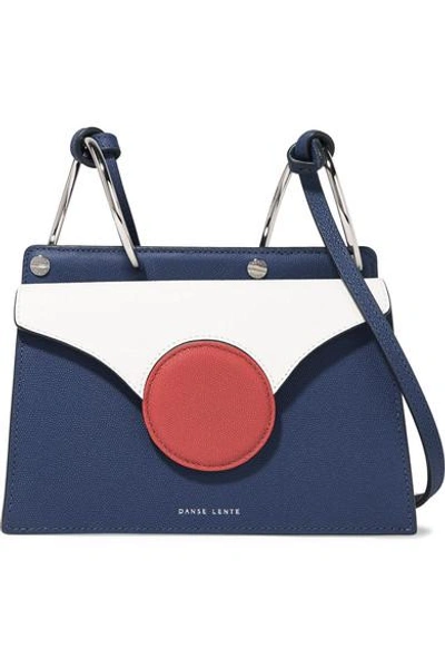 Shop Danse Lente Phoebe Mini Color-block Textured-leather Shoulder Bag