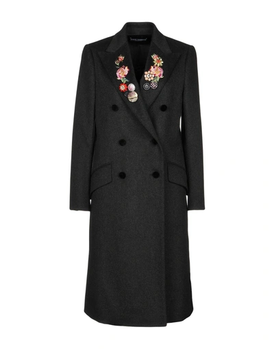 Shop Dolce & Gabbana Coats In Lead