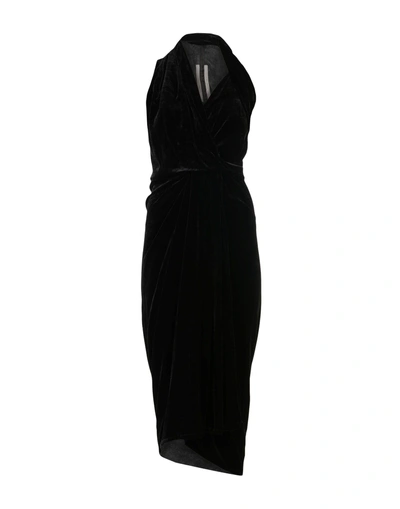 Shop Rick Owens Midi Dress In Black