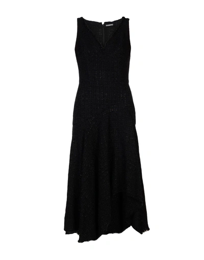 Shop Alexander Mcqueen Midi Dress In Black