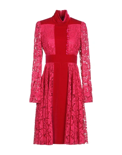 Shop Valentino Knee-length Dress In Garnet