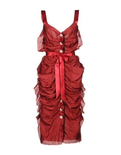 Shop Dolce & Gabbana Knee-length Dress In Red