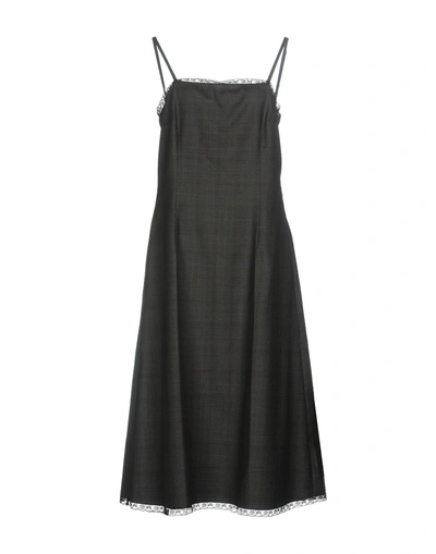 Shop Prada Knee-length Dress In Steel Grey