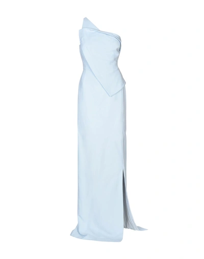 Shop Antonio Berardi Long Dress In Sky Blue