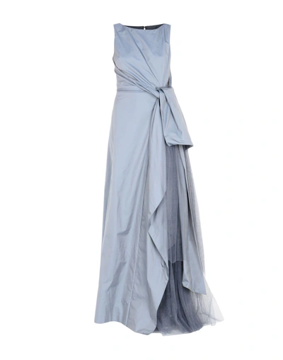 Shop Dries Van Noten Long Dresses In Grey