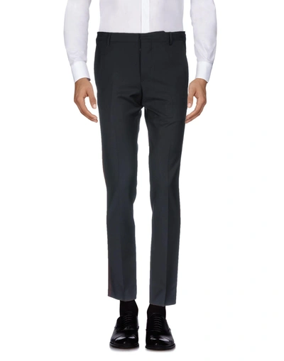 Shop Valentino Casual Pants In Dark Blue