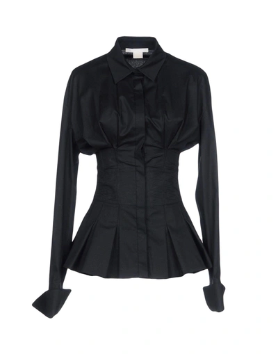 Shop Antonio Berardi Solid Color Shirts & Blouses In Black