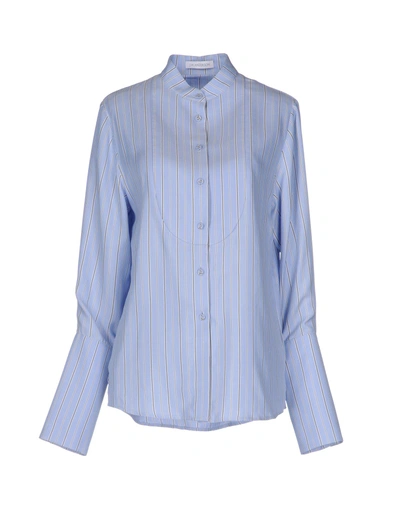 Shop Jw Anderson Silk Shirts & Blouses In Azure