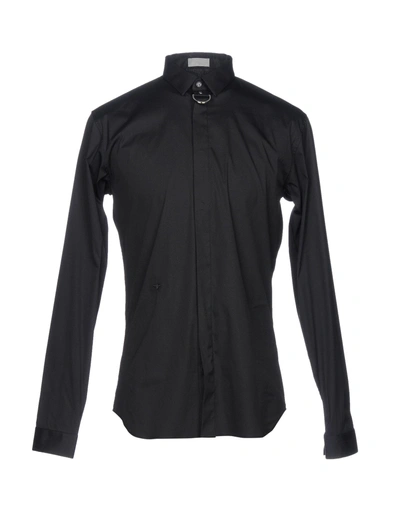 Shop Dior Homme Man Shirt Black Size 15 ¾ Cotton, Polyamide, Elastane