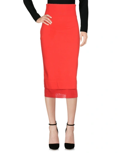 Shop Givenchy Midi Skirts In Red