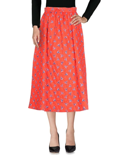 Shop Kenzo 3/4 Length Skirts In Red