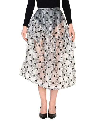 Shop Simone Rocha Midi Skirts In Light Grey