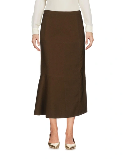 Shop Marni 3/4 Length Skirts In Dark Green