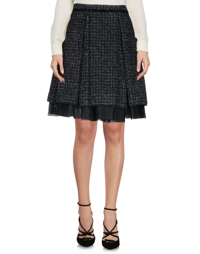 Shop Dior Knee Length Skirt In Black