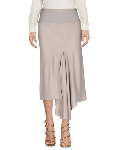 Shop Rick Owens Long Skirts In Beige