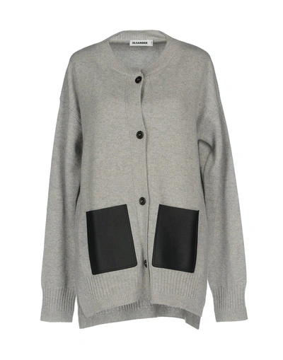 Shop Jil Sander Cardigans In Light Grey