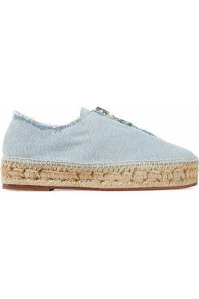 Shop Alexander Wang Woman Denim Espadrilles Light Denim