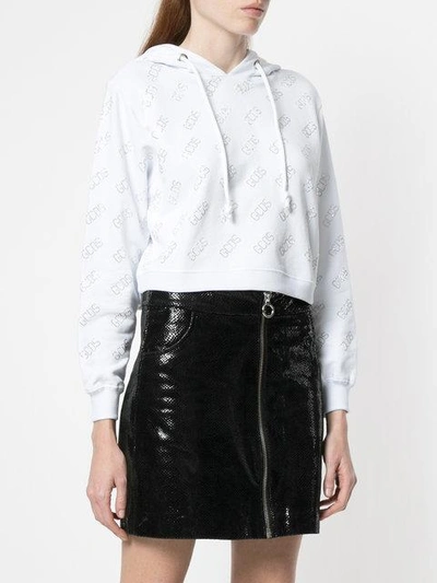 Shop Gcds Cropped-kapuzenpullover In White