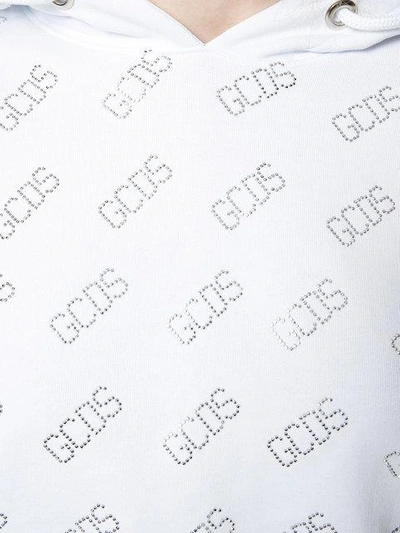 Shop Gcds Cropped-kapuzenpullover In White