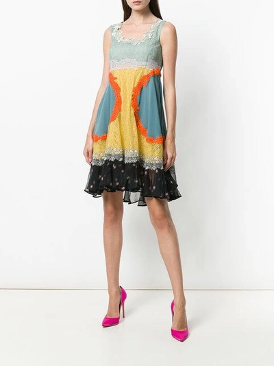 Shop Valentino Lace Panelled Dress