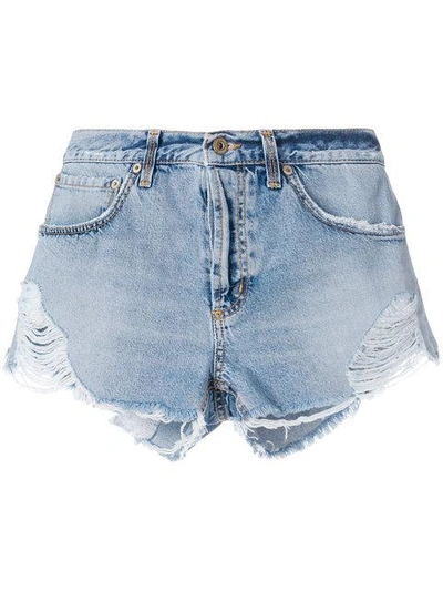 Shop Dondup Frayed Denim Shorts