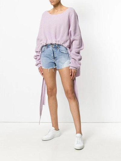 Shop Dondup Frayed Denim Shorts