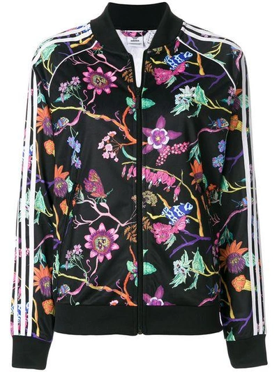 Adidas floral rose embossed 3 stripe track jacket Size S - $21 - From  Kristin