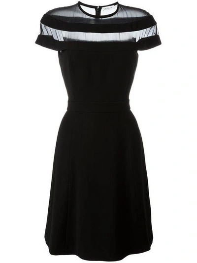 Shop Mugler Kleid Mit Semi-transparenten Einsätzen - Schwarz In Black