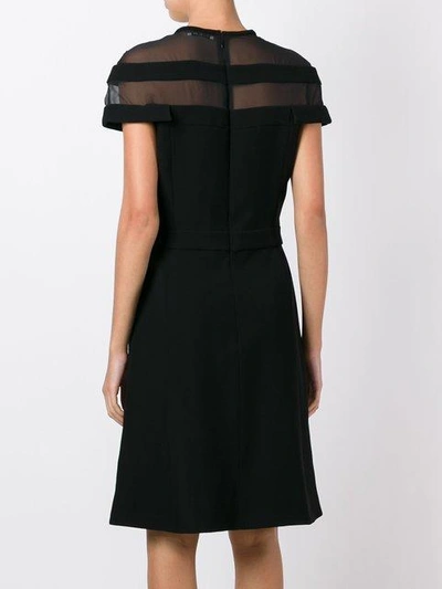 Shop Mugler Kleid Mit Semi-transparenten Einsätzen - Schwarz In Black