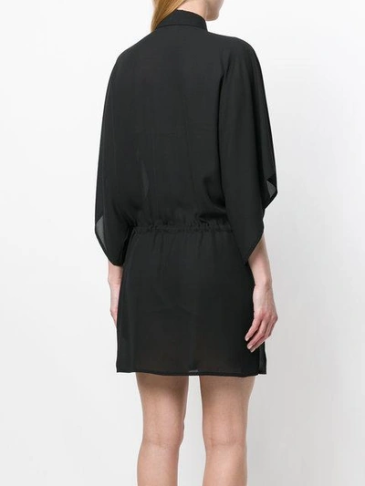 Shop Saint Laurent Fitted Shirt Dress In Black