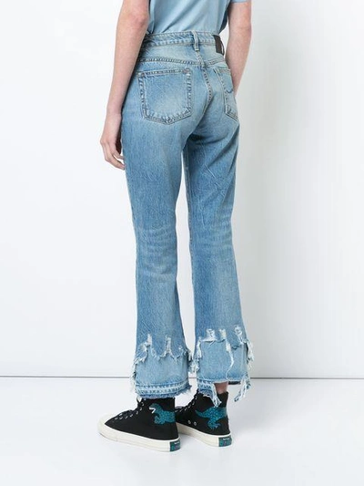 Shop R13 Distressed Detail Jeans In Blue