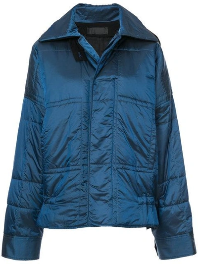 Shop Haider Ackermann Oversized Duffle Jacket In Blue