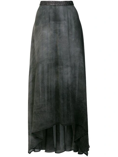 Shop Ilaria Nistri High-low Skirt In Grey