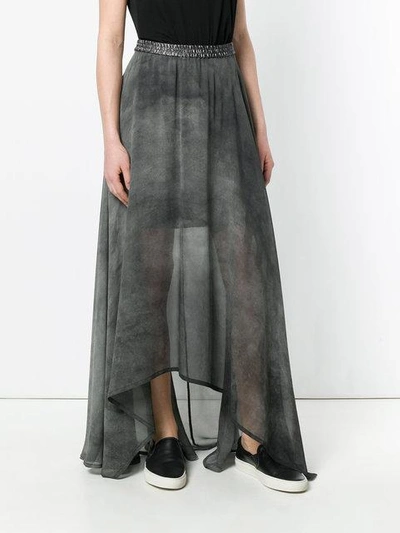 Shop Ilaria Nistri High-low Skirt In Grey