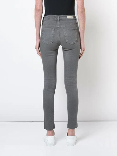 Shop Ag Jeans High Low Hem Skinny Jeans - Grey